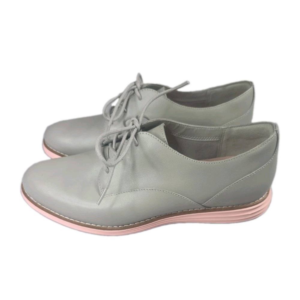 Cole Haan NWOB Original Grand Gray/Pink Leather Oxford 2019 Women's 6.5B W17145 - Picture 7 of 15